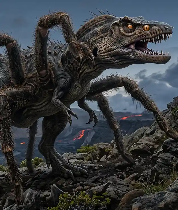複数の生物を組み合わせた怪獣キャラクター
